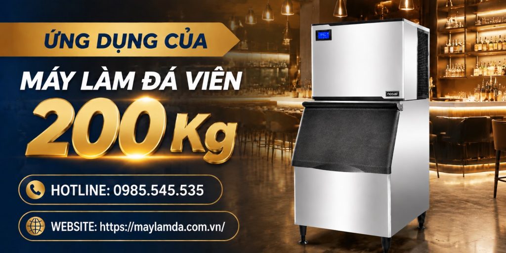 Ứng dụng của máy làm đá viên 200 Kg