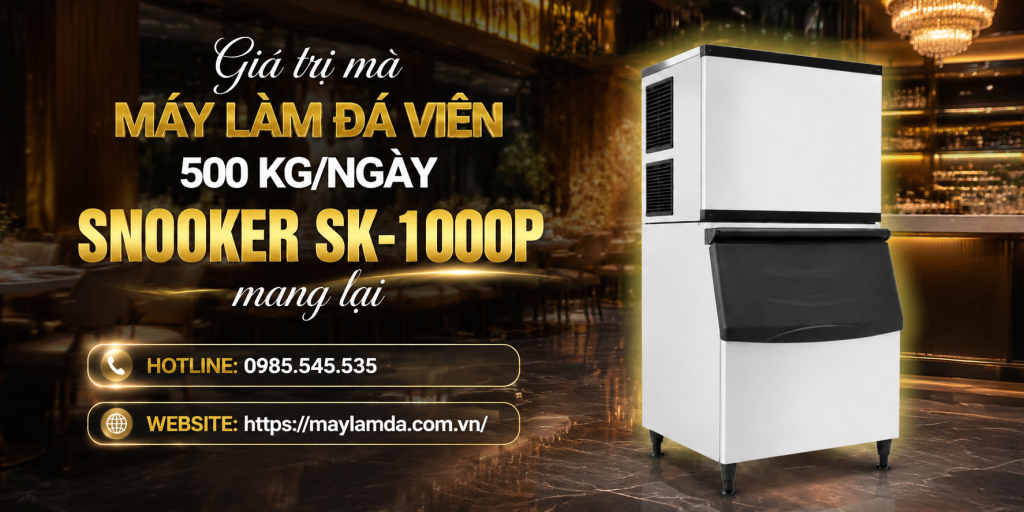 Giá trị mà máy làm đá viên 500 kg/ngày Snooker SK-1000P mang lại