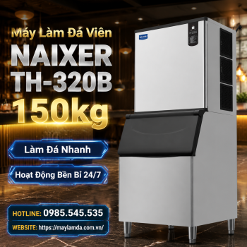 Máy Làm Đá Viên Naixer TH-320B 150kg – Làm Đá Nhanh, Hoạt Động Bền Bỉ 24/7