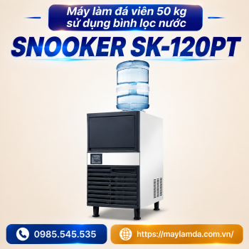 Máy làm đá viên 50 kg sử dụng bình lọc nước - Snooker SK-120PT