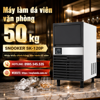 Máy làm đá viên văn phòng 50 kg Snooker SK-120P - Nhập khẩu chính hãng, bão hành 02 năm
