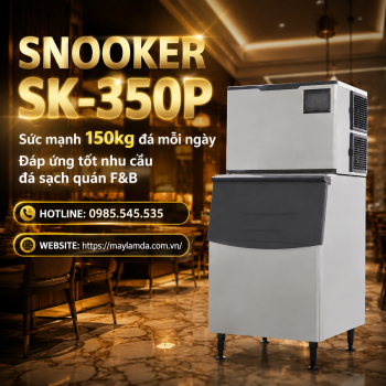 Snooker SK-350P – Sức mạnh 150kg đá mỗi ngày, đáp ứng tốt nhu cầu đá sạch quán F&B