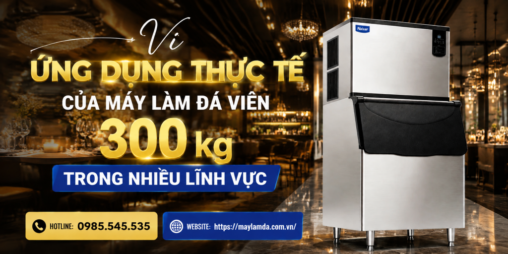 Ứng dụng thực tế của máy làm đá viên 300 kg trong nhiều lĩnh vực