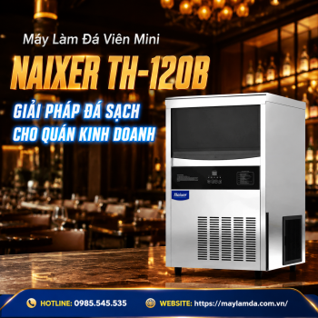 Máy Làm Đá Viên Mini Naixer TH-120B – Giải Pháp Đá Sạch Cho Quán Kinh Doanh