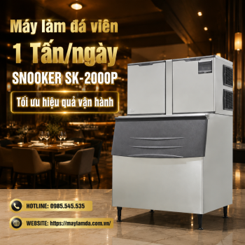 Máy làm đá viên 1 Tấn/ngày Snooker SK-2000P - Tối ưu hiệu quả vận hành