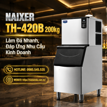 Naixer TH-420B 200kg – Làm Đá Nhanh, Đáp Ứng Nhu Cầu Kinh Doanh Liên Tục