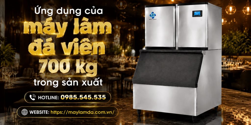 Ứng dụng của máy làm đá viên 700 kg trong sản xuất
